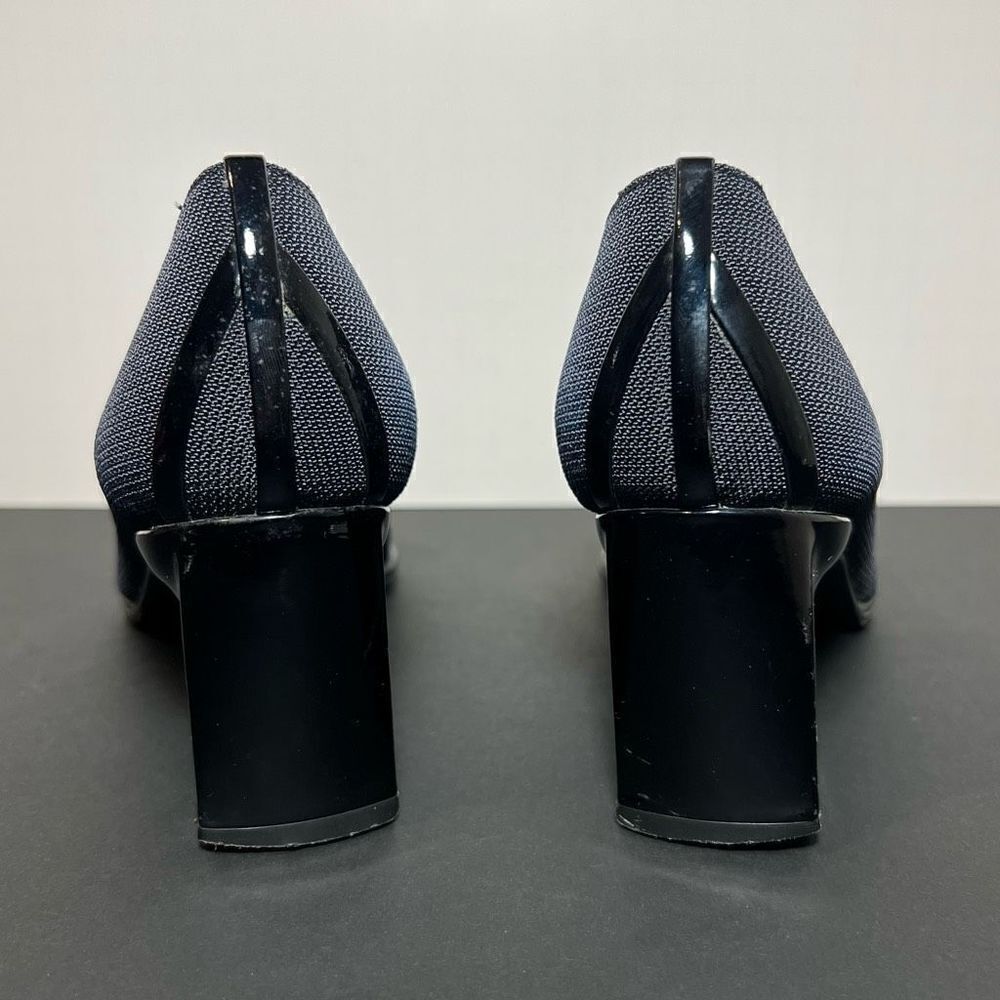 Womens STUART WEITZMAN Black Square Toe Block Heel Pumps / Size 7 Medium - Picture 4 of 8